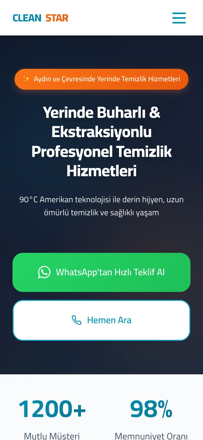 Clean Star — profesyonel temizlik hizmetleri sitesi — 2